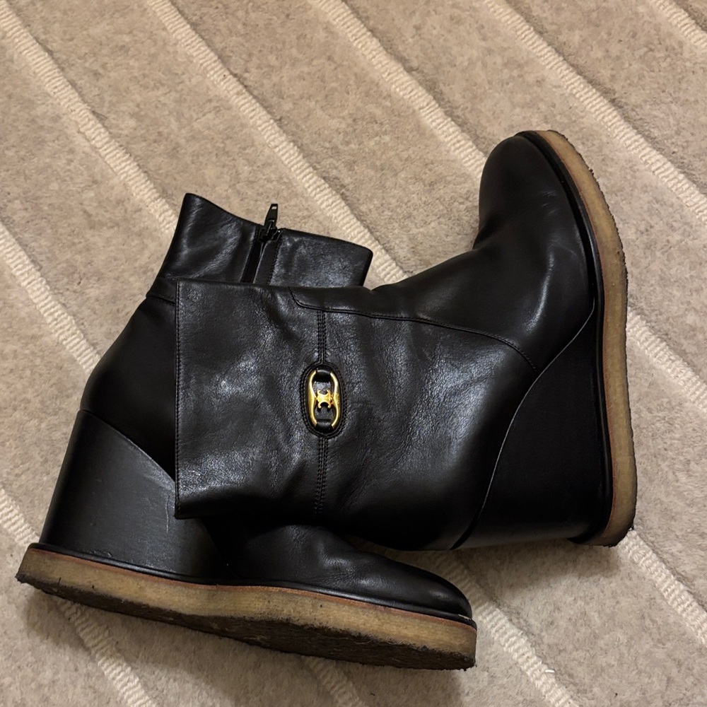 Celine wedge booties